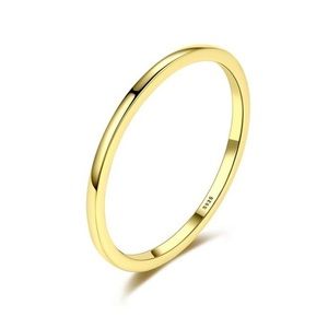Dainty Gold Plated 925 Sterling Silver Band Ring